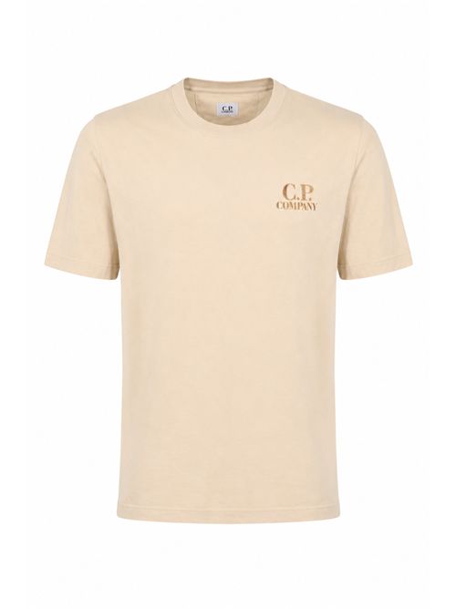 T-shirt in jersey di cotone 30/1 con stampa Frozen Dew White